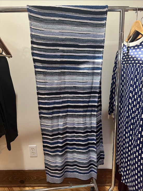 Missoni Accessories - Missoni Striped Knit Maxi Skirt in Blue, Navy and Black